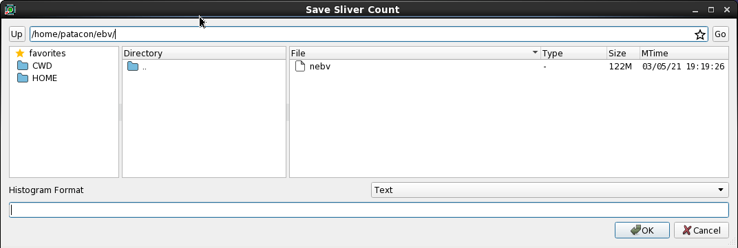 Save Sliver Count Dialog