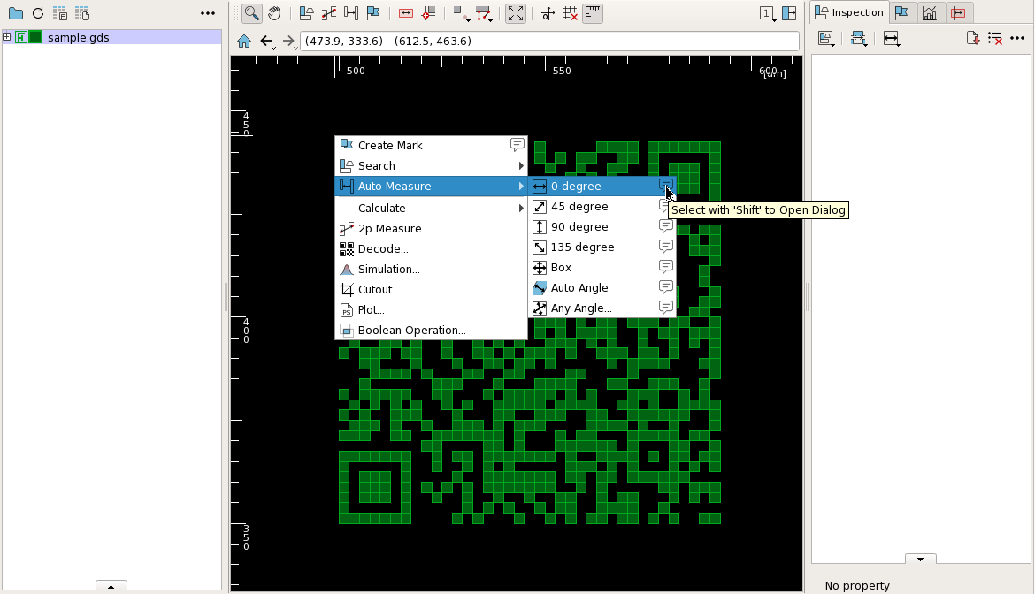 Screen R Click Menu Auto Measure
