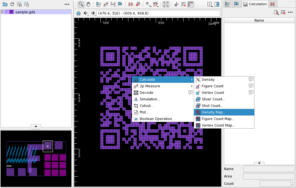 Screen R Click Menu Density Map