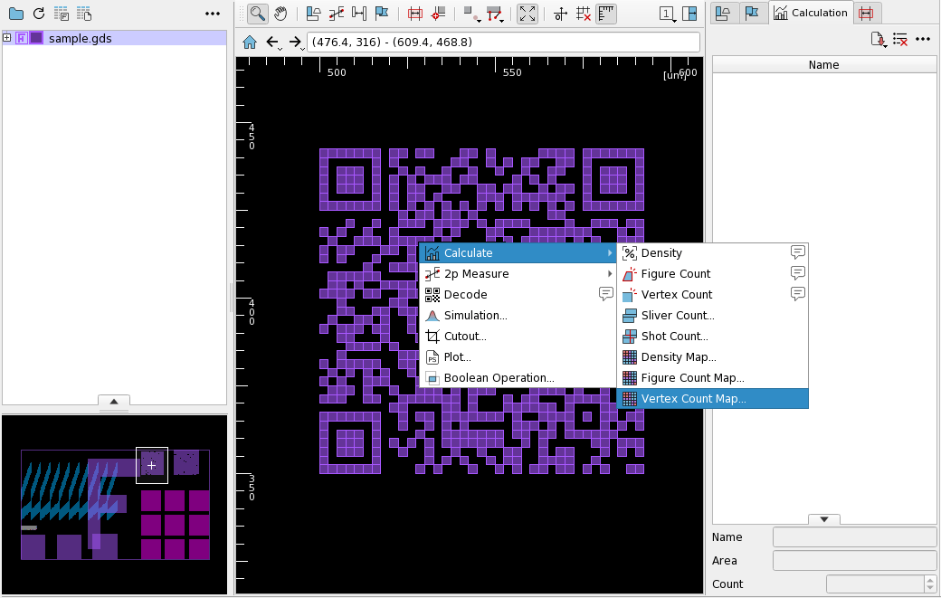 Screen R Click Menu Vertex Count Map